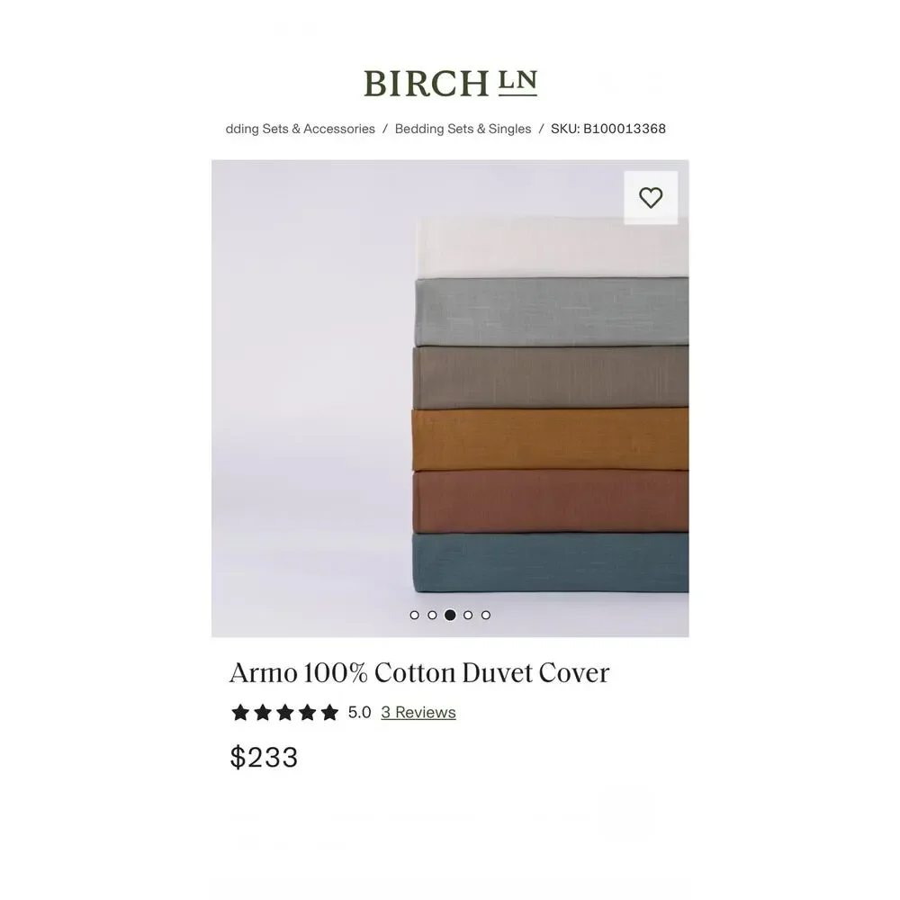 Birch Lane Armo 100% Cotton Duvet Cover Queen